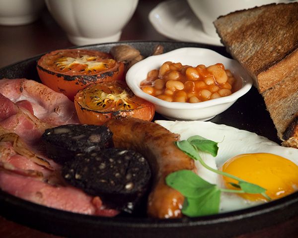 A Full Welsh breakfast at the The Seacroft